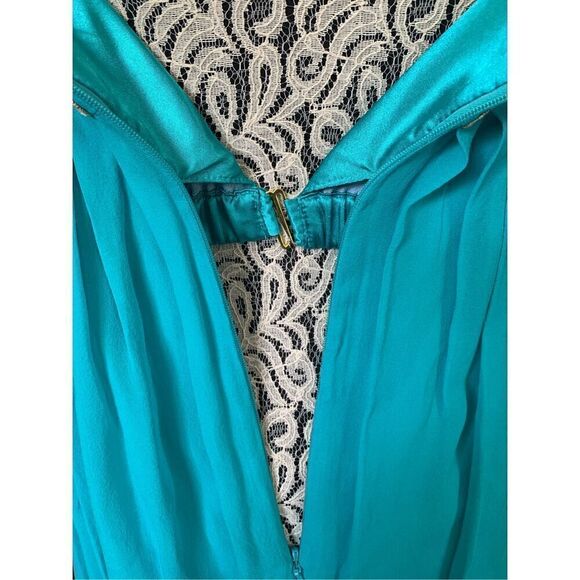 Lilly Pulitzer Jillie Chiffon Strapless Dress in Sea Blue Size 2 - Picture 6 of 12